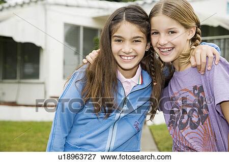 Stock Photo - Two young friends. Fotosearch