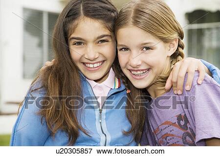 Stock Photo - Two young friends. Fotosearch