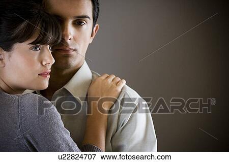 Young couple portrait, View Large Photo Image Stock Photo - Young couple portrait, . Fotosearch