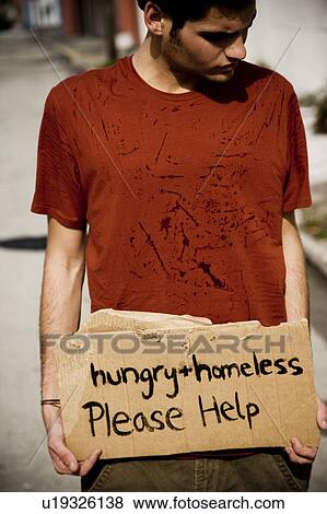 Stock Photo - Young homeless man. Fotosearch