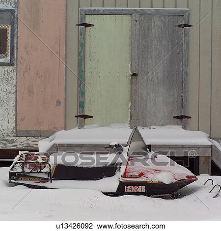 Churchill Northern Manitoba Skidoo Parked by Building View Large Photo Image Stock Image - Churchill Northern Manitoba Skidoo Parked by Building. Fotosearch