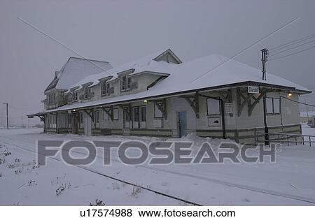 Stock Photo - Churchill Northern Manitoba Train Station. Fotosearch