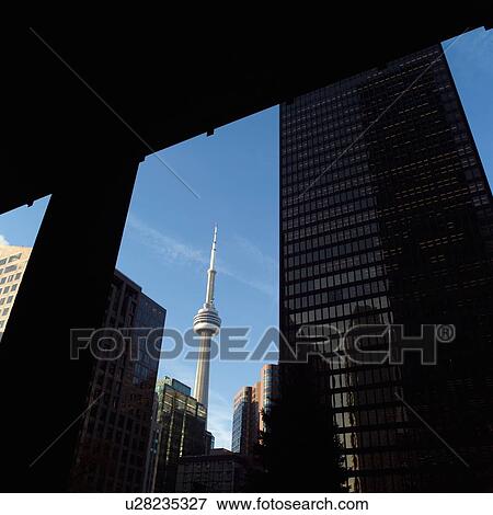 CN Tower Toronto Ontario Canada View Large Photo Image Stock Photo - CN Tower Toronto Ontario Canada. Fotosearch