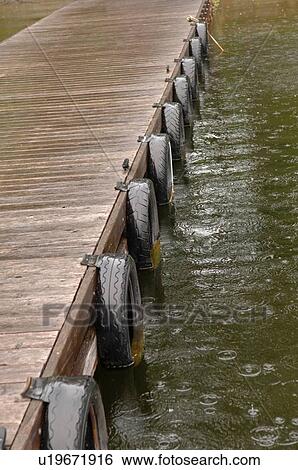 Stock Photograph - Dock on Shawnigan Lake, Vancouver Island, Canada. Fotosearch