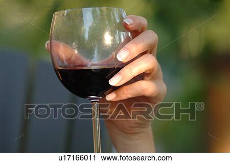 Female hand holding a wine glass View Large Photo Image Stock Image - Female hand holding a wine glass. Fotosearch