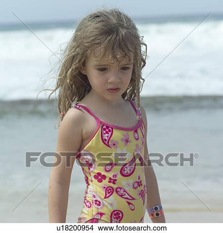 Picture - Girl at the Beach. Fotosearch