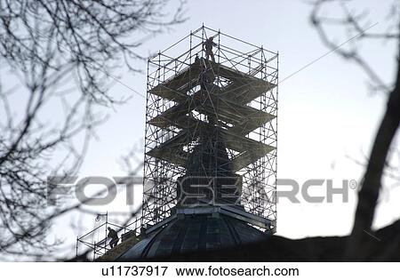 Stock Photo - Golden Boy, Manitoba Legislative Building, Winnipeg, Manitoba, Canada. Fotosearch