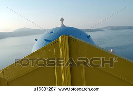 Stock Photo - Greek Island of Santorini. Fotosearch