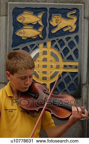 Ireland - Kilkenny - Boy playing the violin View Large Photo Image Stock Image - Ireland - Kilkenny - Boy playing the violin. Fotosearch