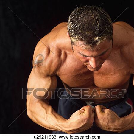 Male bodybuilder posing View Large Photo Image Stock Image - Male bodybuilder posing. Fotosearch