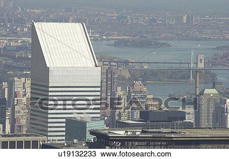 Stock Image - Manhattan Aerial Views, New York City. Fotosearch