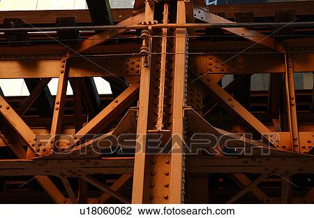 Metal framework of a bridge View Large Photo Image Stock Image - Metal framework of a bridge. Fotosearch