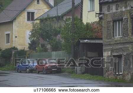 Stock Photography - Residential street in Prague. Fotosearch