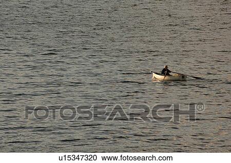Stock Image - Row Boat, Ucluelet Harbour, Vancouver Island, Canada. Fotosearch