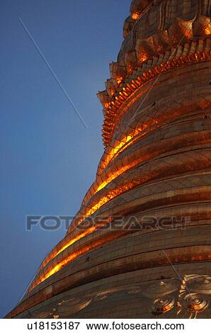Side of golden stupa View Large Photo Image Stock Photo - Side of golden stupa. Fotosearch