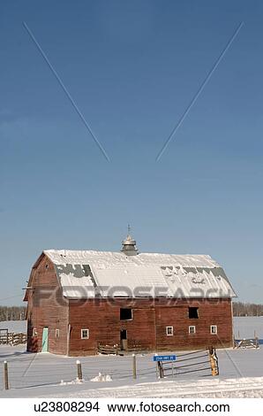 Snow Covered Derelict Barn in Alberta Canada View Large Photo Image Picture - Snow Covered Derelict Barn in Alberta Canada. Fotosearch