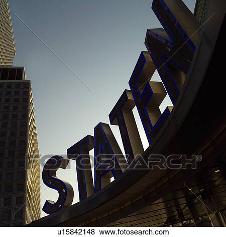 Staten Island Ferry Terminal Sign, New York City View Large Photo Image Stock Photo - Staten Island Ferry Terminal Sign, New York City. Fotosearch