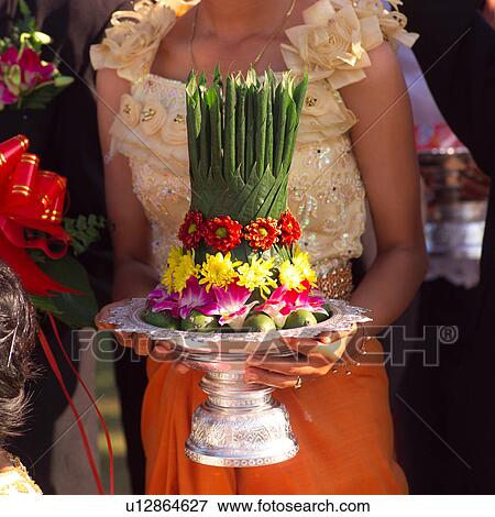 Woman holding decorative platter View Large Photo Image Stock Photo - Woman holding decorative platter. Fotosearch