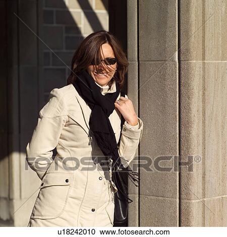 Young women in winter coat View Large Photo Image Stock Image - Young women in winter coat. Fotosearch