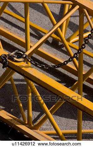 aerial view of crane boom with chains, shadows on ground View Large Photo Image Stock Image - aerial view of crane boom with chains, shadows on ground . Fotosearch