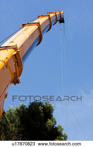assembly crane bending under weight of lifting load View Large Photo Image Stock Image - assembly crane bending under weight of lifting load. Fotosearch