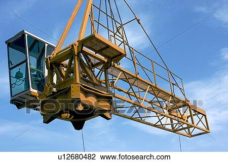 crane cabin and boom swinging through air for assembly View Large Photo Image Stock Image - crane cabin and boom swinging through air for assembly. Fotosearch