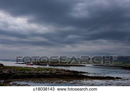 Stock Image - Evening light at Croag, Isle of Mull, Scotland. Fotosearch
