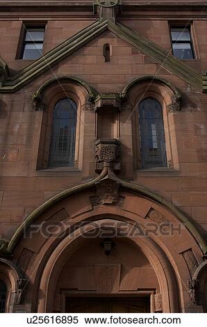 Exterior detail of red stone, Victorian building, Glasgow, Scotland, Glasgow Style View Large Photo Image Stock Photography - Exterior detail of red stone, Victorian building, Glasgow, Scotland, Glasgow Style. Fotosearch