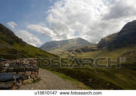 Stock Photo - Pass of Glencoe, Three Sisters, Scotland. Fotosearch