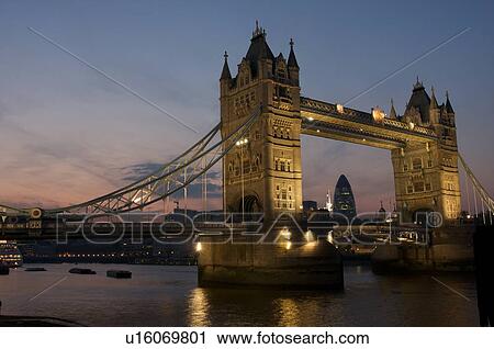 Tower Bridge at night as seen from south bank of Thames View Large Photo Image Stock Image - Tower Bridge at night as seen from south bank of Thames. Fotosearch