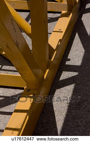 View of crane boom lying on ground, detail View Large Photo Image Stock Photo - View of crane boom lying on ground, detail. Fotosearch