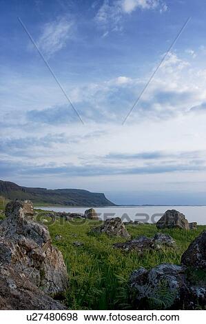 View of Loch Na Keal in late afternoon sun, Isle of Mull, Scotland View Large Photo Image Stock Photo - View of Loch Na Keal in late afternoon sun, Isle of Mull, Scotland. Fotosearch