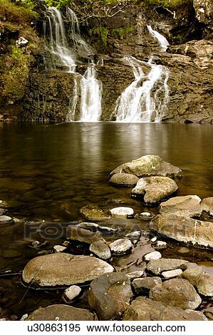 Stock Photography - waterfall at Glenforsa falls, Isle of Mull, Scotland. Fotosearch