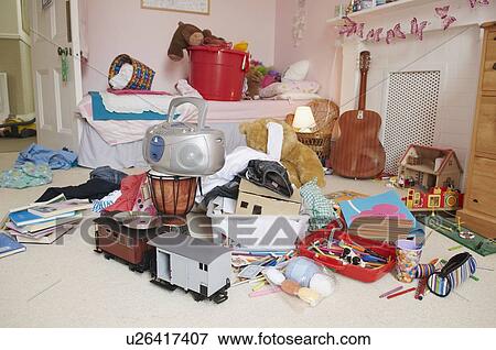 Child's bedroom in a mess View Large Photo Image Stock Photo - Child's bedroom in a mess. Fotosearch