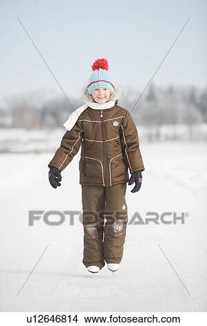 9 year old girl skating on Red River, Winnipeg, Canada View Large Photo Image Picture - 9 year old girl skating on Red River, Winnipeg, Canada. Fotosearch