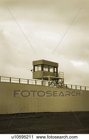 A booth overlooking a football field View Large Photo Image Stock Image - A booth overlooking a football field. Fotosearch