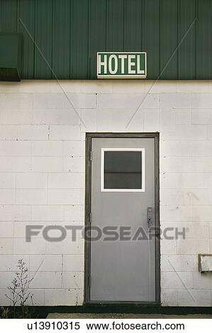 Stock Photography - A motel door, Saskatchewan. Fotosearch