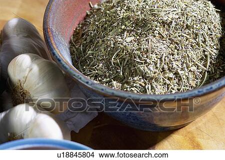Bowl of Italian seasoning with garlic View Large Photo Image Picture - Bowl of Italian seasoning with garlic. Fotosearch