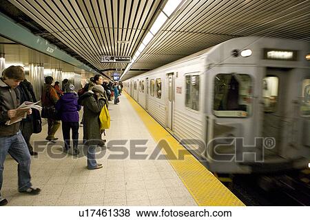 Electric Subway cars in station, Toronto Transit; Canada, Ontario, Toronto View Large Photo Image Stock Photo - Electric Subway cars in station, Toronto Transit; Canada, Ontario, Toronto. Fotosearch