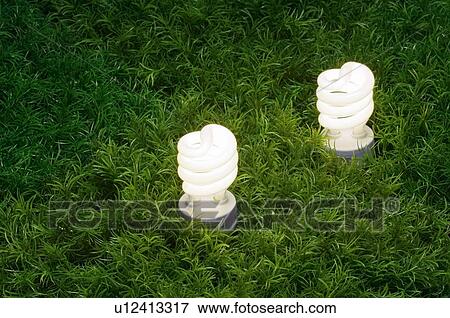 Stock Photo - Energy-saving light bulbs.. Fotosearch