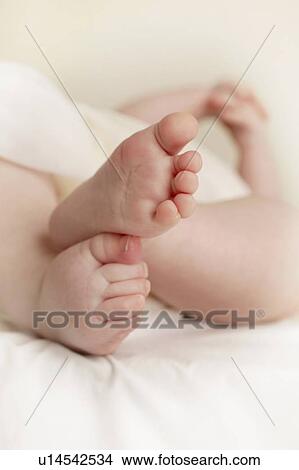 Picture - Feet of an infant. Fotosearch