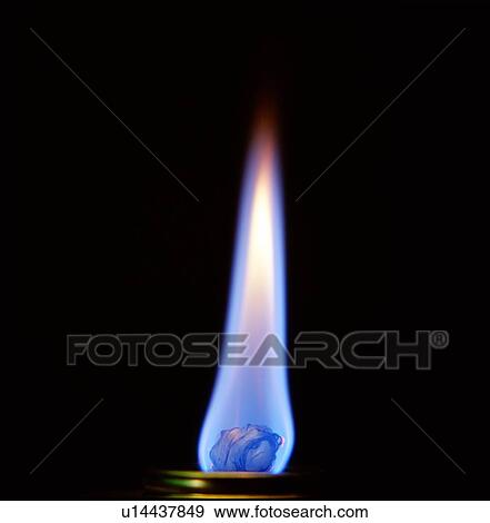 Stock Photo - fire flame from a butane burner. Fotosearch