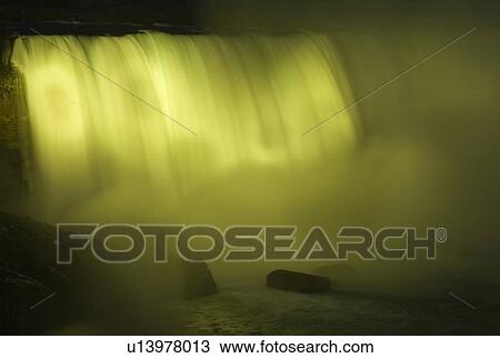 Horseshoe Falls lit at night - Niagara Falls Ontario, Canada View Large Photo Image Stock Image - Horseshoe Falls lit at night - Niagara Falls Ontario, Canada. Fotosearch