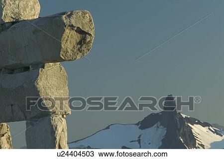 Inukshuk statue at the Peak on Whistler Mountain, Whistler, BC, Canada View Large Photo Image Stock Image - Inukshuk statue at the Peak on Whistler Mountain, Whistler, BC, Canada. Fotosearch