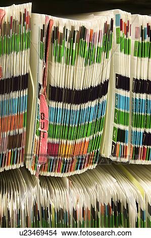 Picture - Medical files In a Doctor's office. Fotosearch