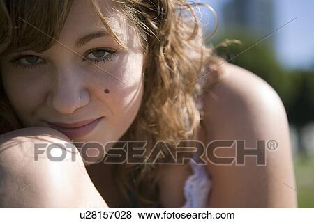 Portrait of female, 17, at English Bay beach, Vancouver, BC View Large Photo Image Stock Photo - Portrait of female, 17, at English Bay beach, Vancouver, BC. Fotosearch