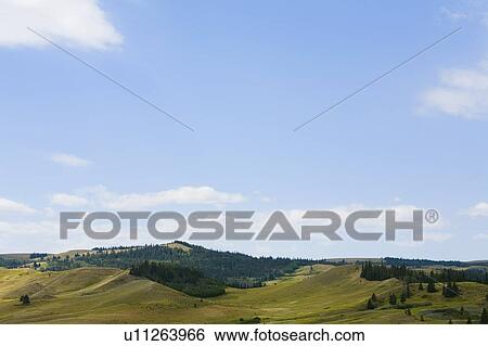 Stock Photograph - The plateau landscape of Fort Walsh, Saskatchewan.. Fotosearch