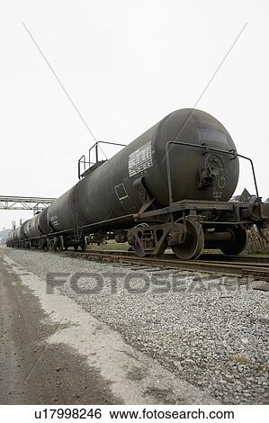 Train in industrial setting, Hamilton, Ontario. View Large Photo Image Stock Photograph - Train in industrial setting, Hamilton, Ontario.. Fotosearch