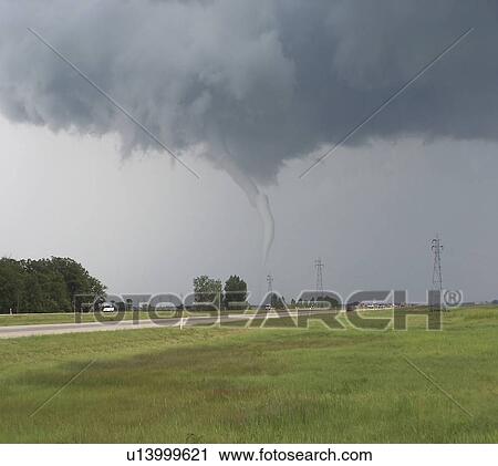 Stock Photography of F5 tornado touches down in Elie, Manitoba ...