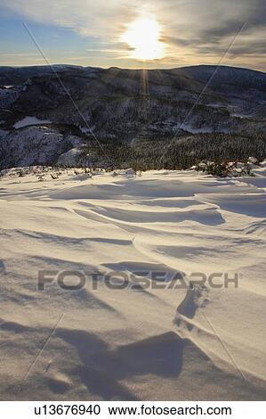 View from Pic de l'aube at sunrise, Quebec, Canada View Large Photo Image Stock Image - View from Pic de l'aube at sunrise, Quebec, Canada. Fotosearch